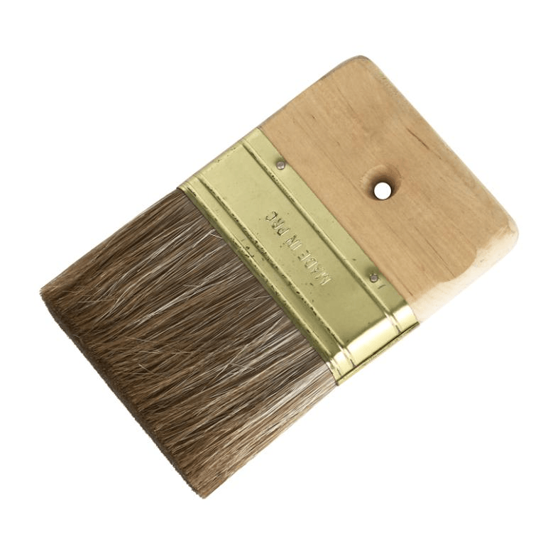 100MM Brown Block Paint Brush With Wooden Handle